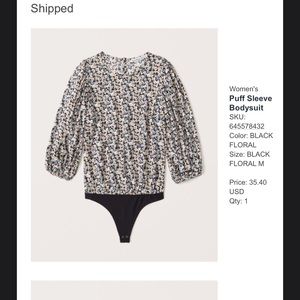 Abercrombie flowered blouse bodysuit